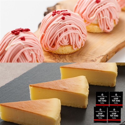 【送料無料】秋のティータイムAセット（苺モンブラン・チーズケーキ＆紅茶）