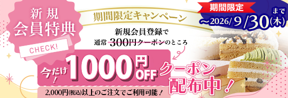 新規会員登録でクーポンなど会員特典