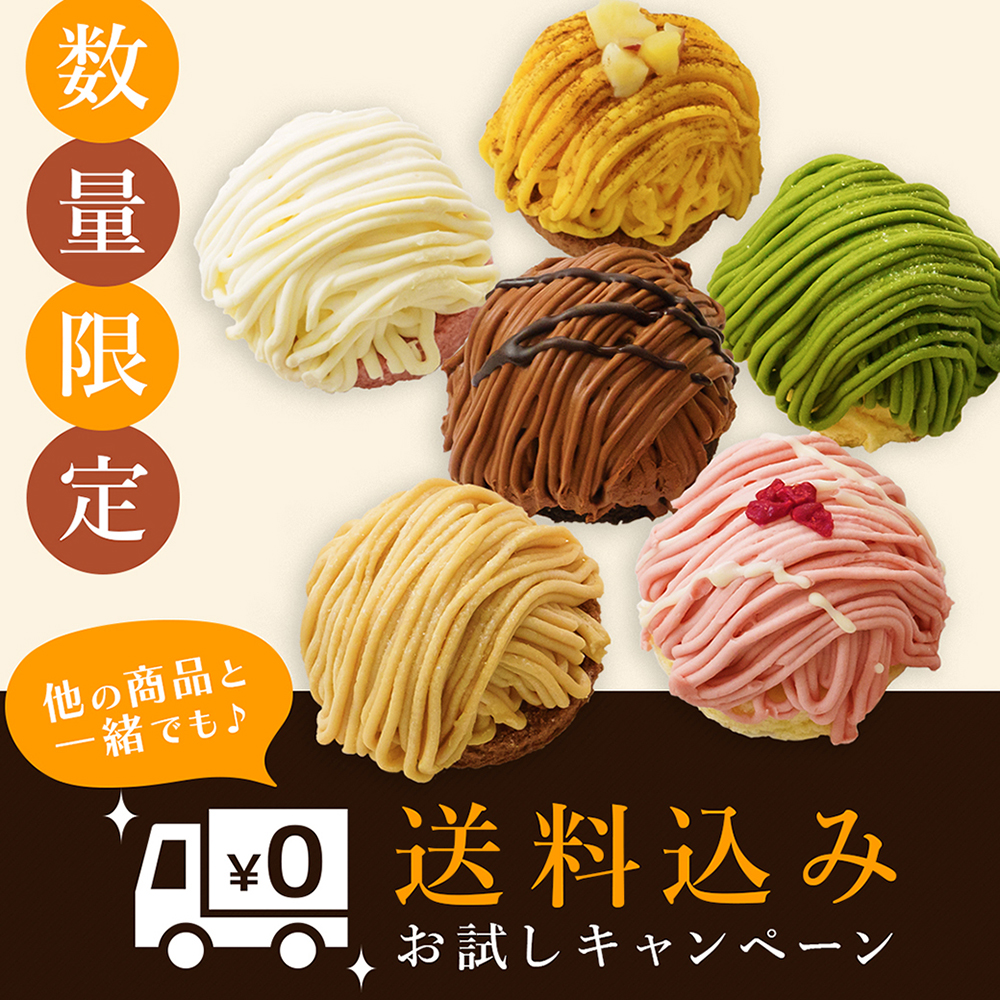 【数量限定＆送料込みお試し】モンブラン6種アソート