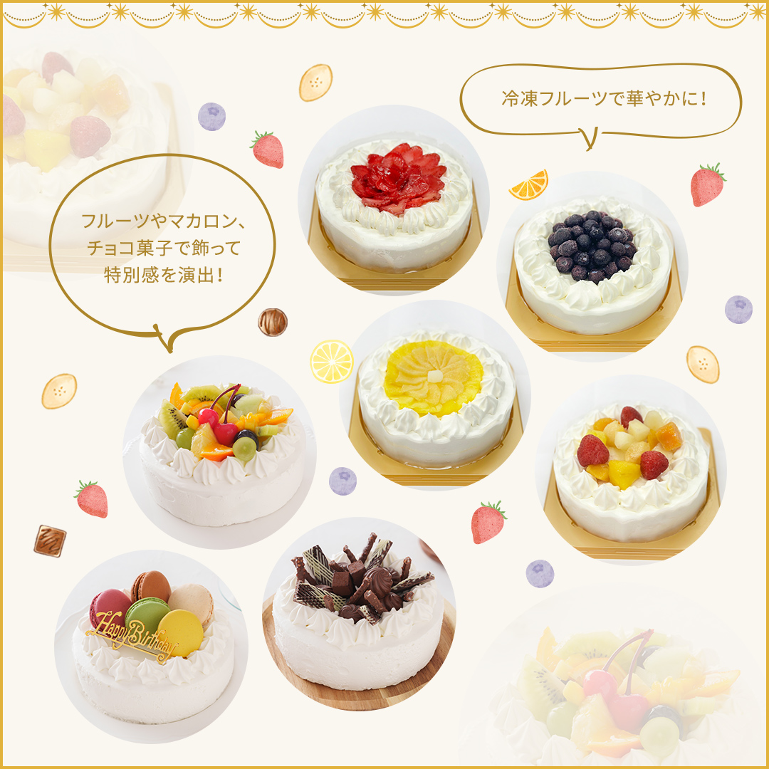 デコレーションケーキベースのバナー